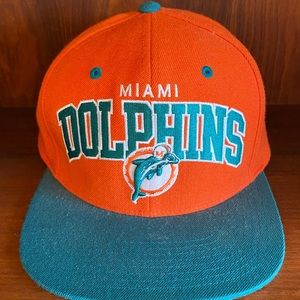 Mitchell & Ness NFL vintage collection Miami Dolphins baseball cap orange wool